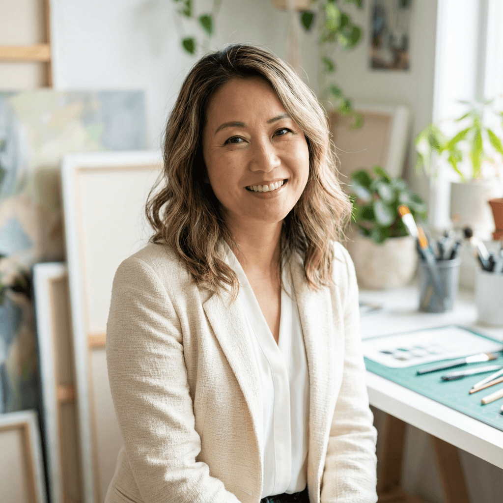 Female home buyer in her late 20s in a professional setting