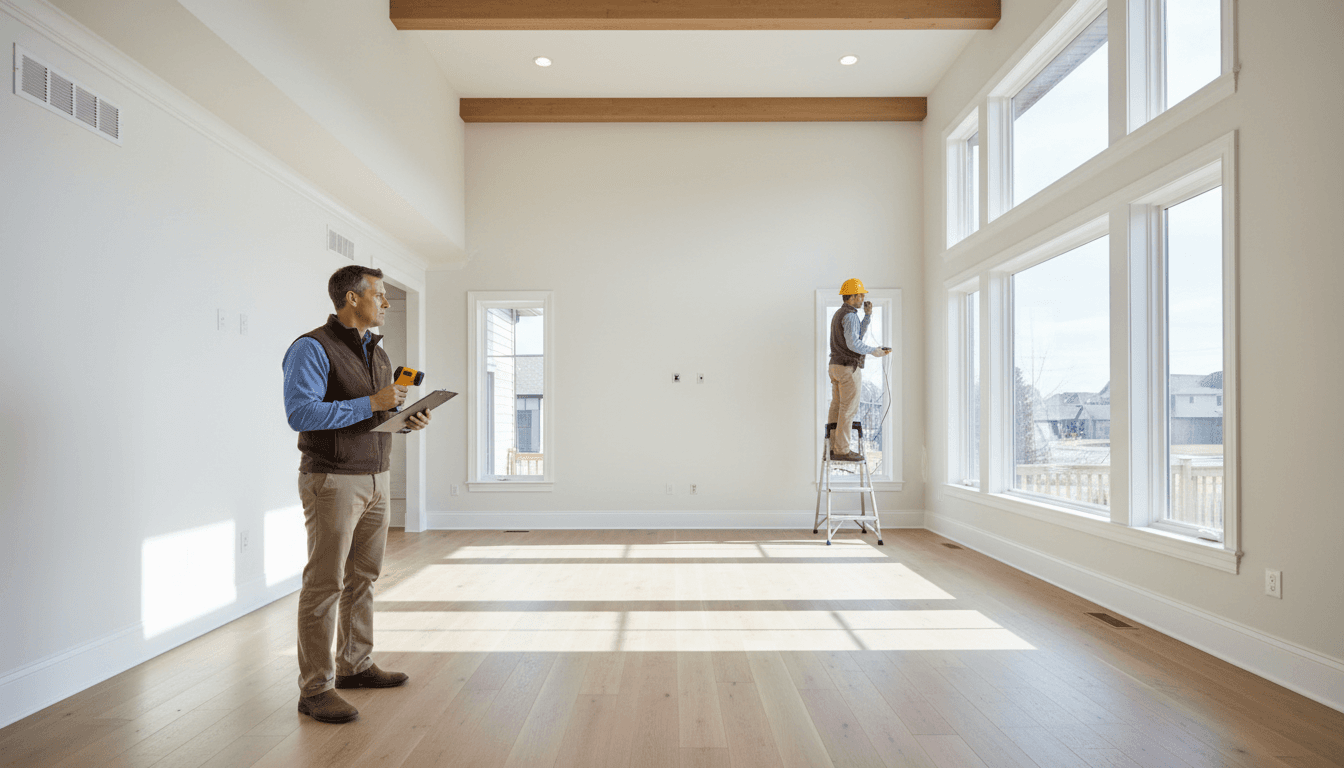 Home inspector approaching a house in Toronto